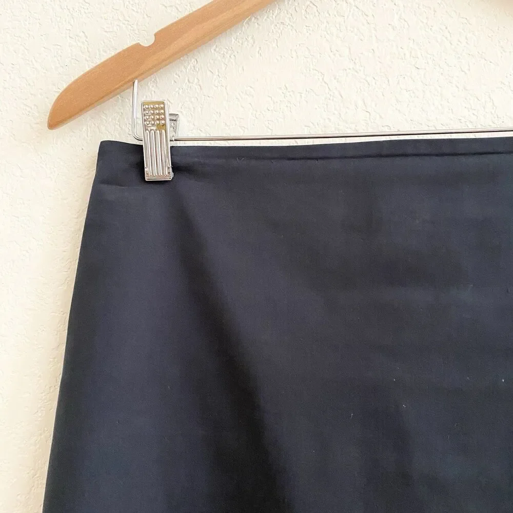 Ann Taylor‎ Classic Black Skirt Size 6 $69 Lined Zip Back Career Office